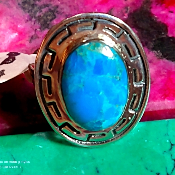MEN´S - KINGMAN TURQUOISE, STERLING SILVER. GREAT KEY...